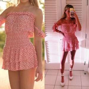 Blue Life Floral Shoulder Tie Mini Romper Small Spring Summer Pinterest Vacation